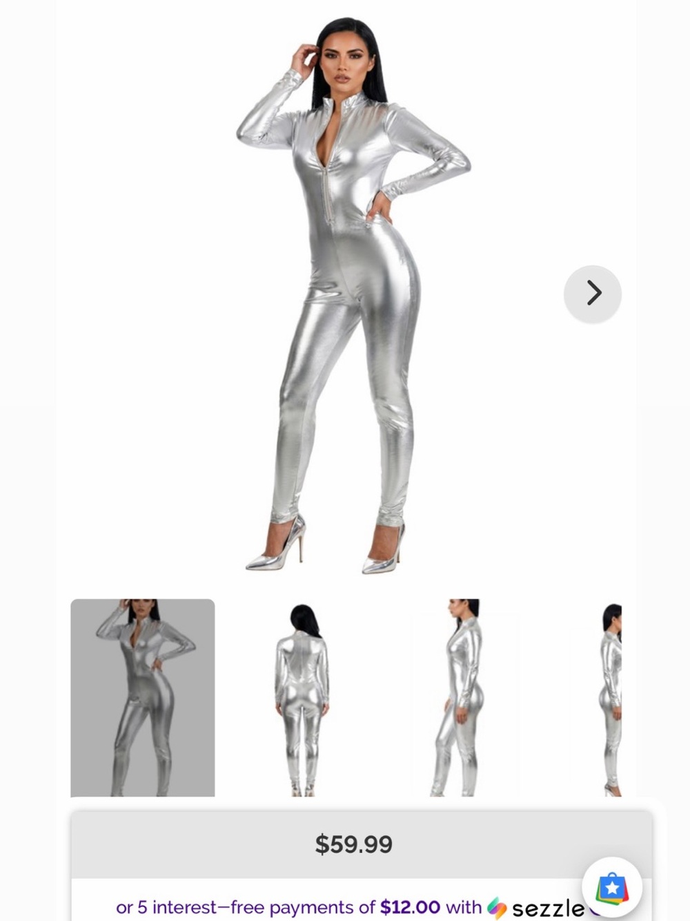 Metallic stretchy jumpsuit - Picture 5 of 5